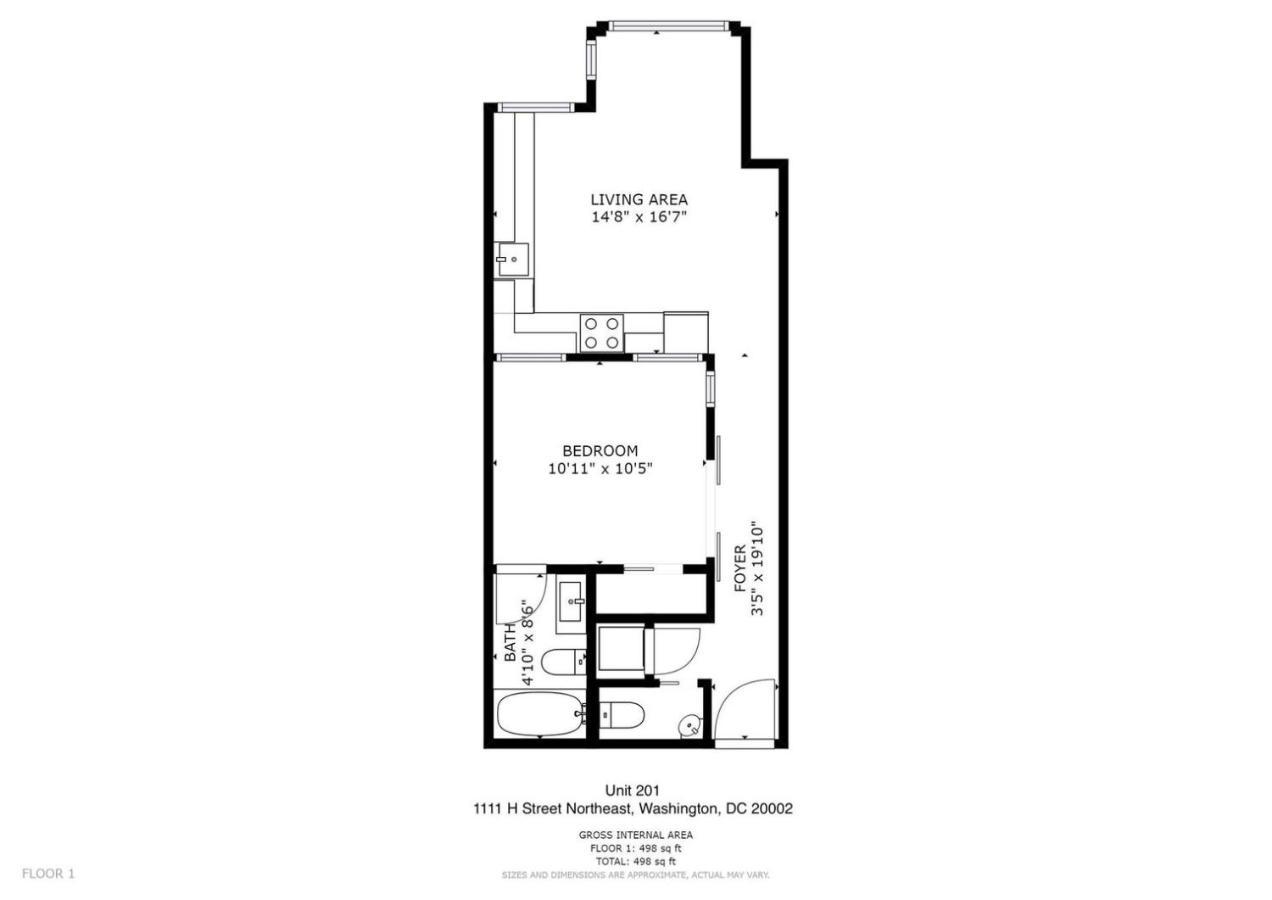 H Street 1br W Wd Nr Light Rail Station Wdc-756 Apartment